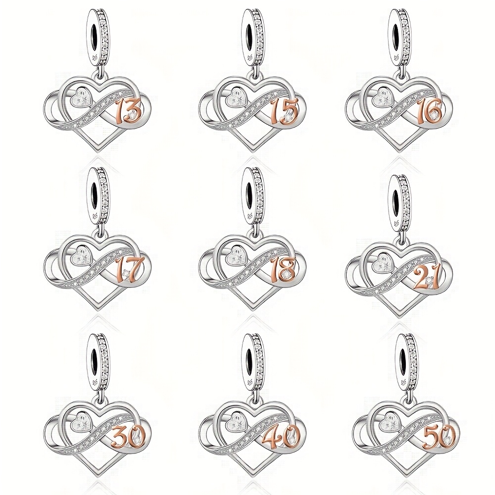 925 Sterling Silver Heart-Shaped Infinite Loop Pendant, Gift for Her
