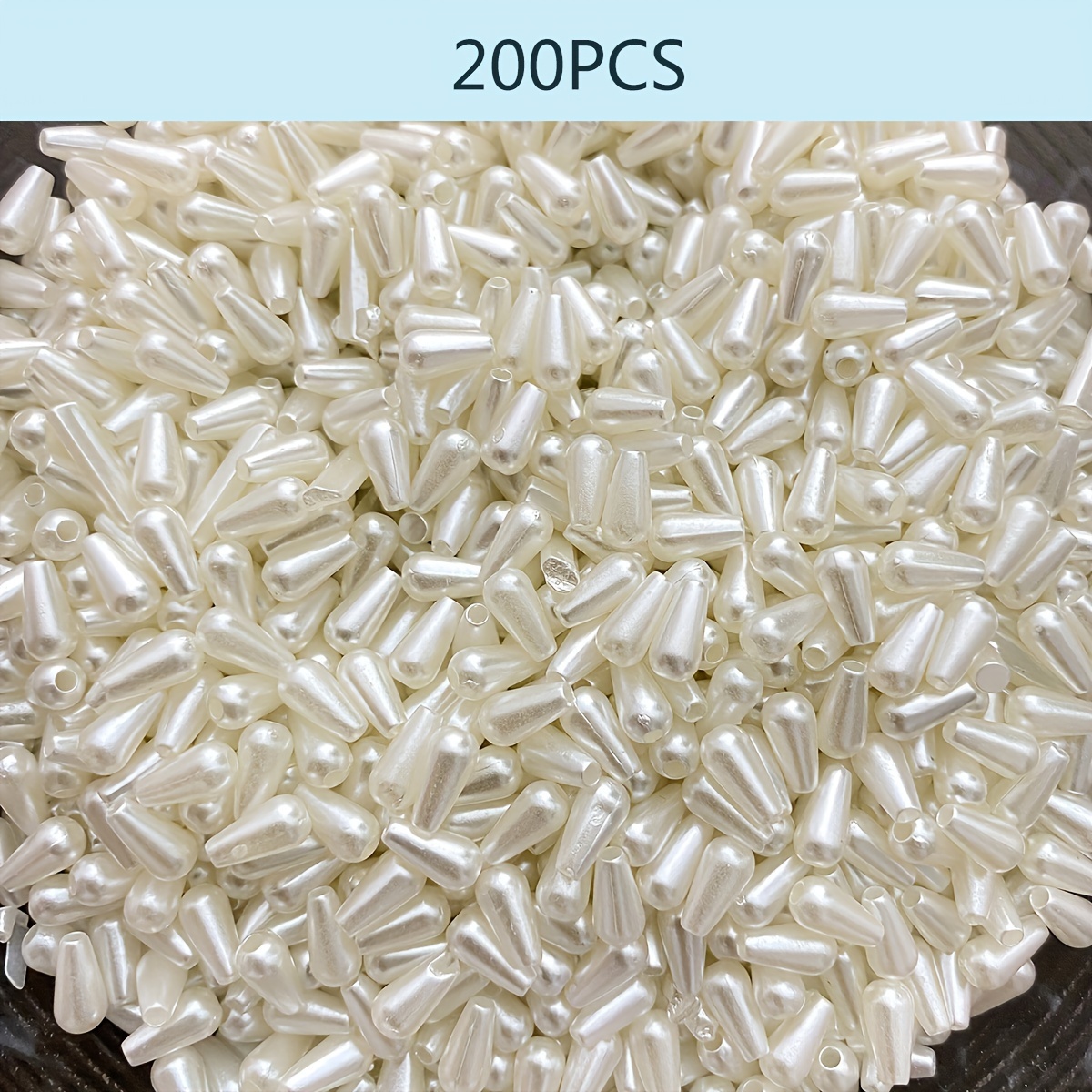 200pcs Straight Hole Single Hole Teardrop Shaped Loose Beads Original Beads Beading Jewelry Additions Beading Jewelry All-match
