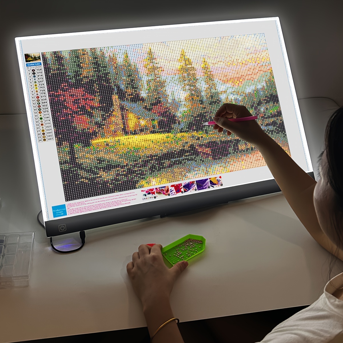 

Large Size Led Light Pad, Usb Interface, Adjustable 3 Brightness Diamond Art Light Board, Suitable For Sketching, Animation, Drawing, And Diamond Painting, Easy To View And Precise Spray Painting
