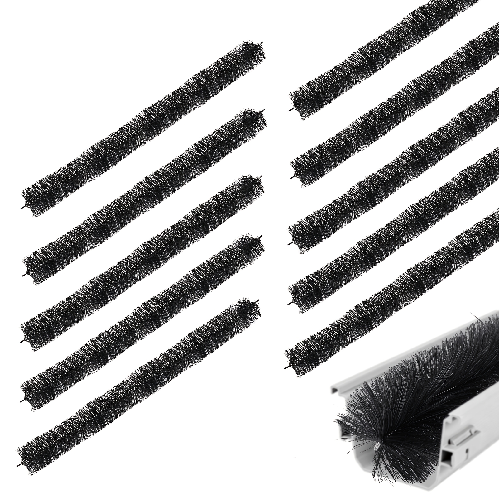 TEMU 10 pièces Brosses de Protection de Gouttière Robustes pour Systèmes de Drainage Maison & Jardin, Protection Professionnelle contre les Feuilles,