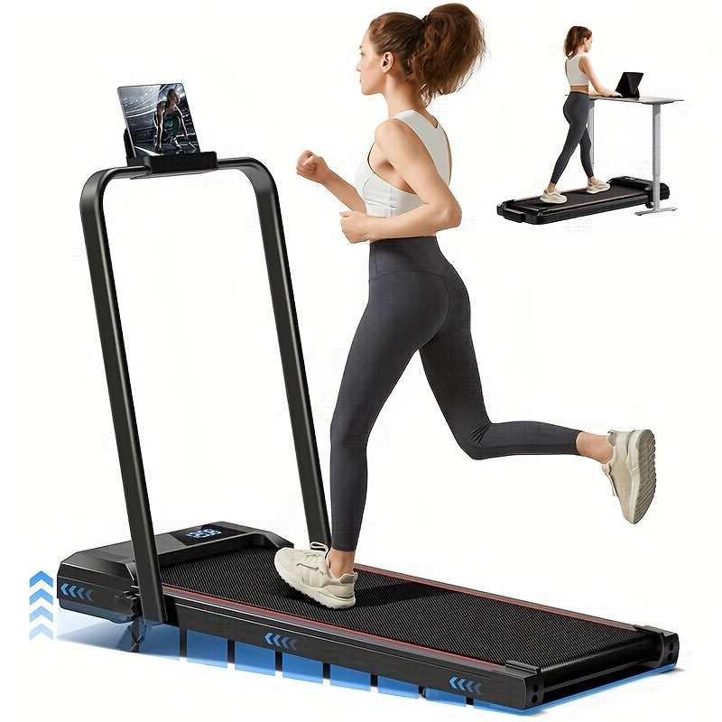 FITNESS 2-in-1 Under Desk Incline Treadmill, Folding Treadmill For Home,  Walking Pad Treadmill, Quiet Brushless, 265 LBS