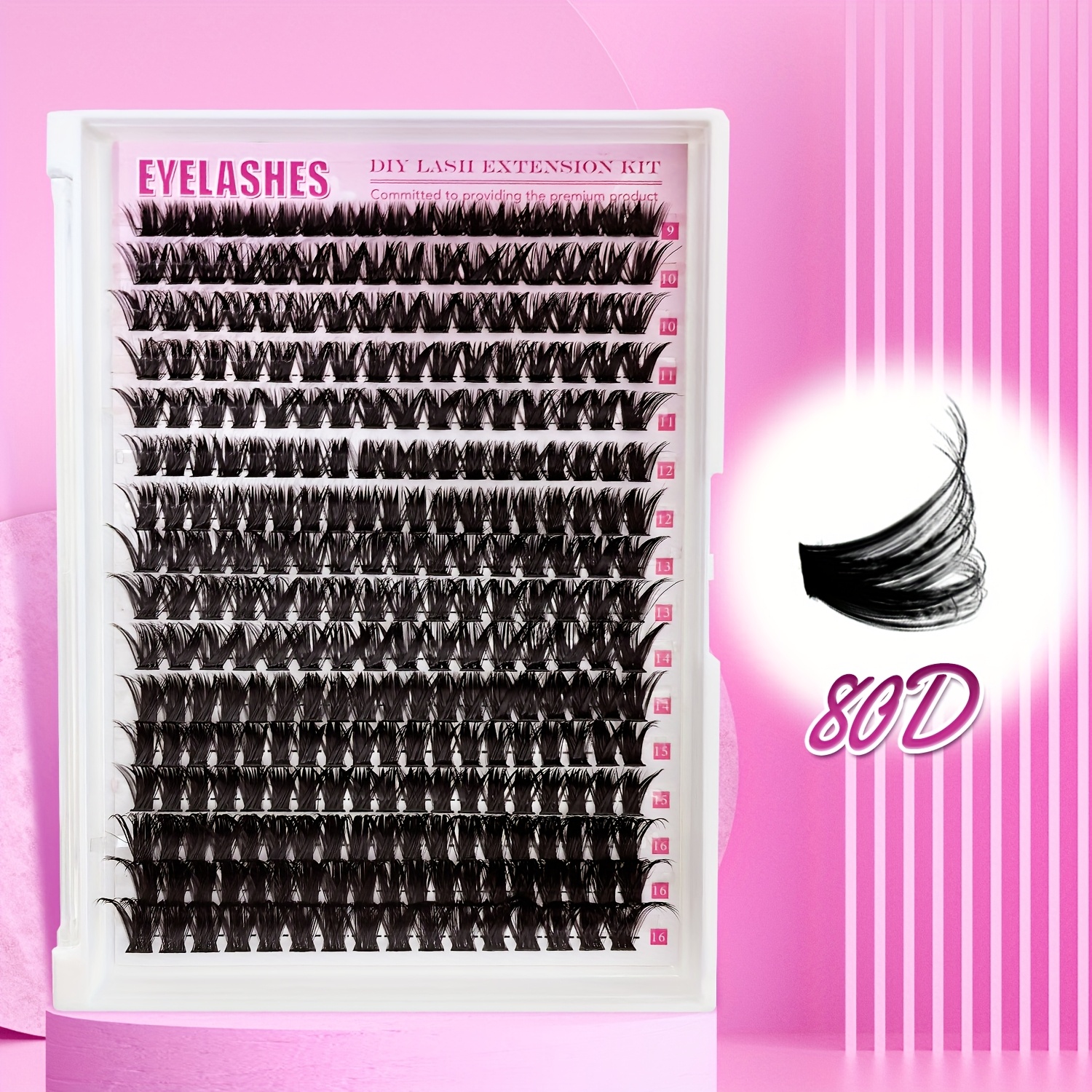 720 320pcs makeup lash clusters including 80d 100d specifications soft and durable including wearing tools two different styles of   suitable for beginners and daily use is a make up necessities   used for dating travel details 4