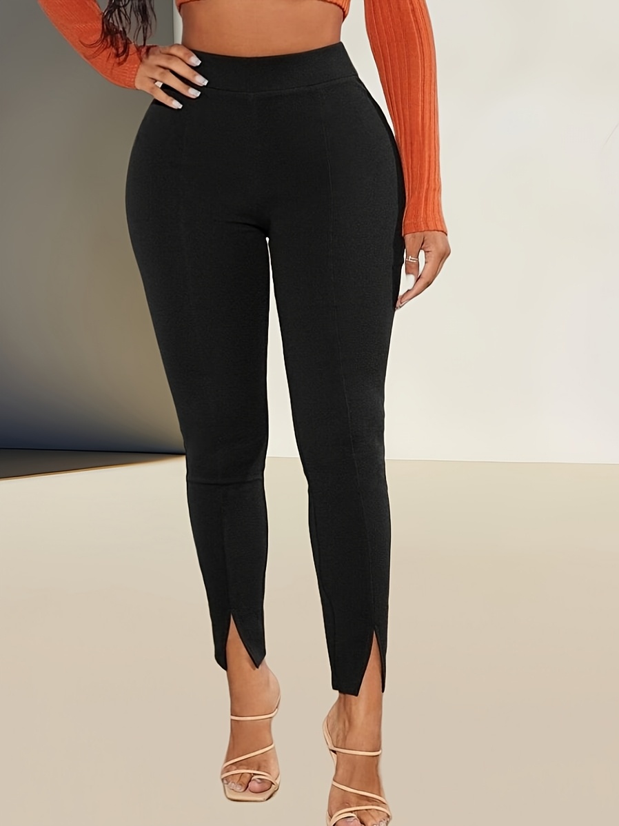 leggings skinny taille haute femmes couleur ourlet Temu Switzerland