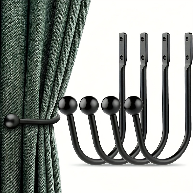 

2pcs Holdbacks - -mounted Metal For Decor, Kitchen & Bathroom Storage
