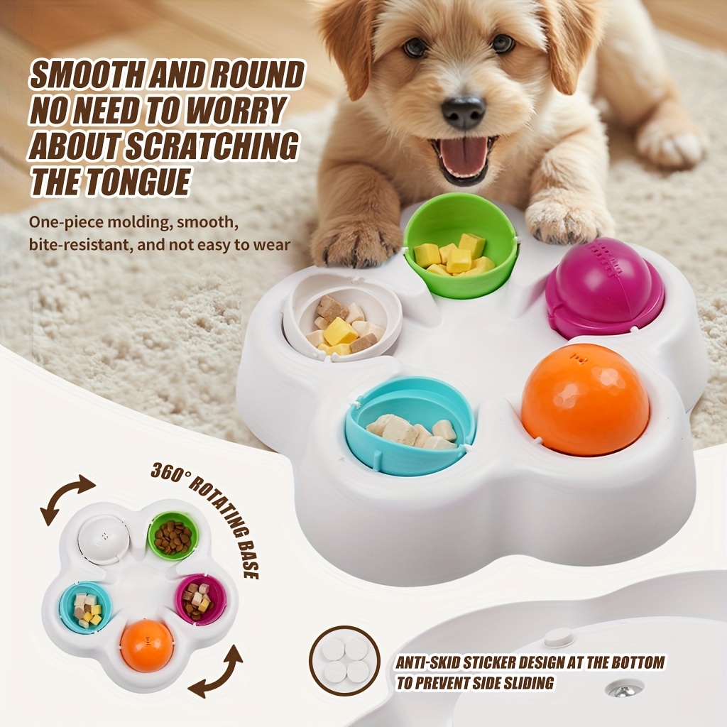 Pet Dog Intelligence Training Toy and Cat 2-in-1 Slow Feeder Interactive Toy, Self-Entertainment Boredom Relief Gift for Teddy and Golden Retriever Puppies