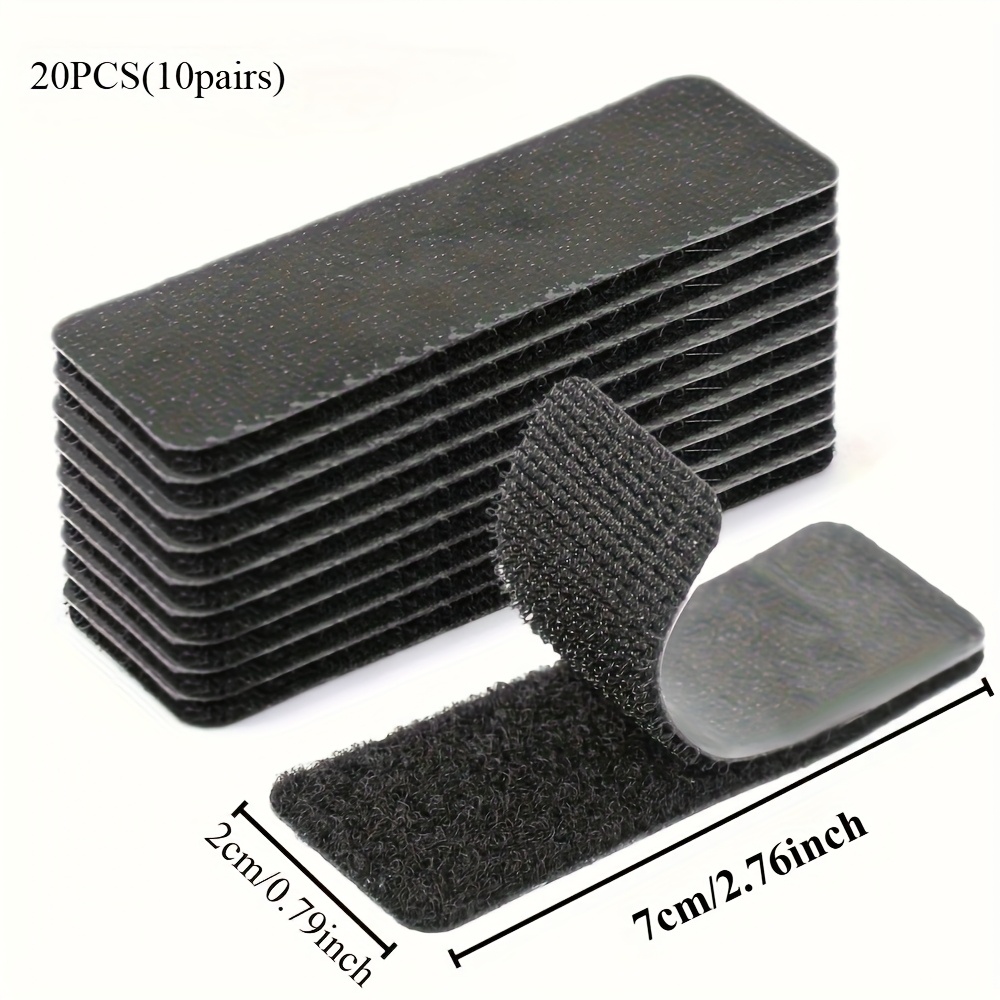 10 pairs of heavy duty self   hook and loop fasteners 2 inch black non slip straps leaves no residue or damage when   screw free diy for furniture sofas and office use seamless bonding design textured surface   free