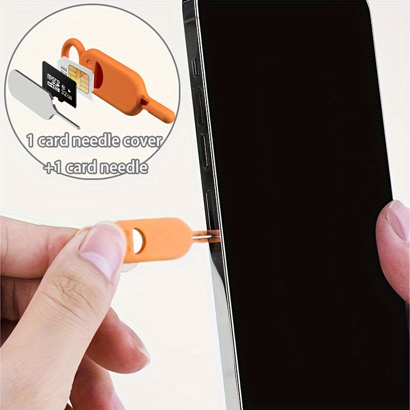 

Sim Card Unloader & Tf Memory Card Pop-up Tool: Smiling Face Keychain Design, Suitable For Iphone, Samsung, Xiaomi - Universal Sim Card Pins - Silicone Material