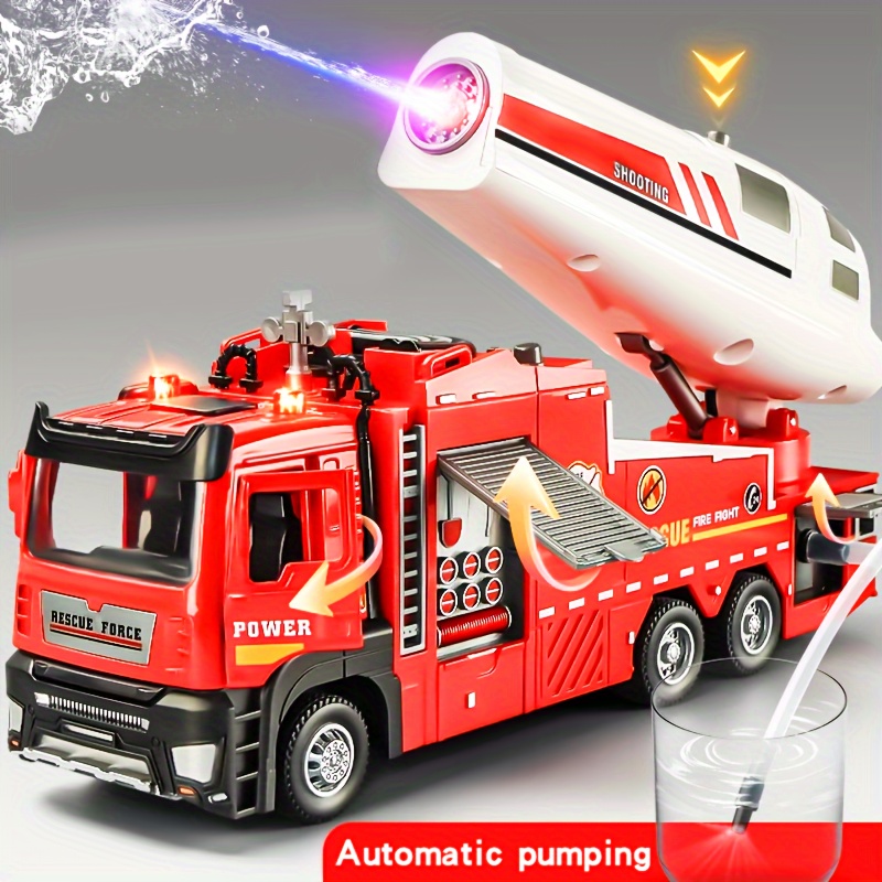 

' Red Alloy Truck Toy Water - , , And Vehicle For Imaginative And Learning - For Firefighters