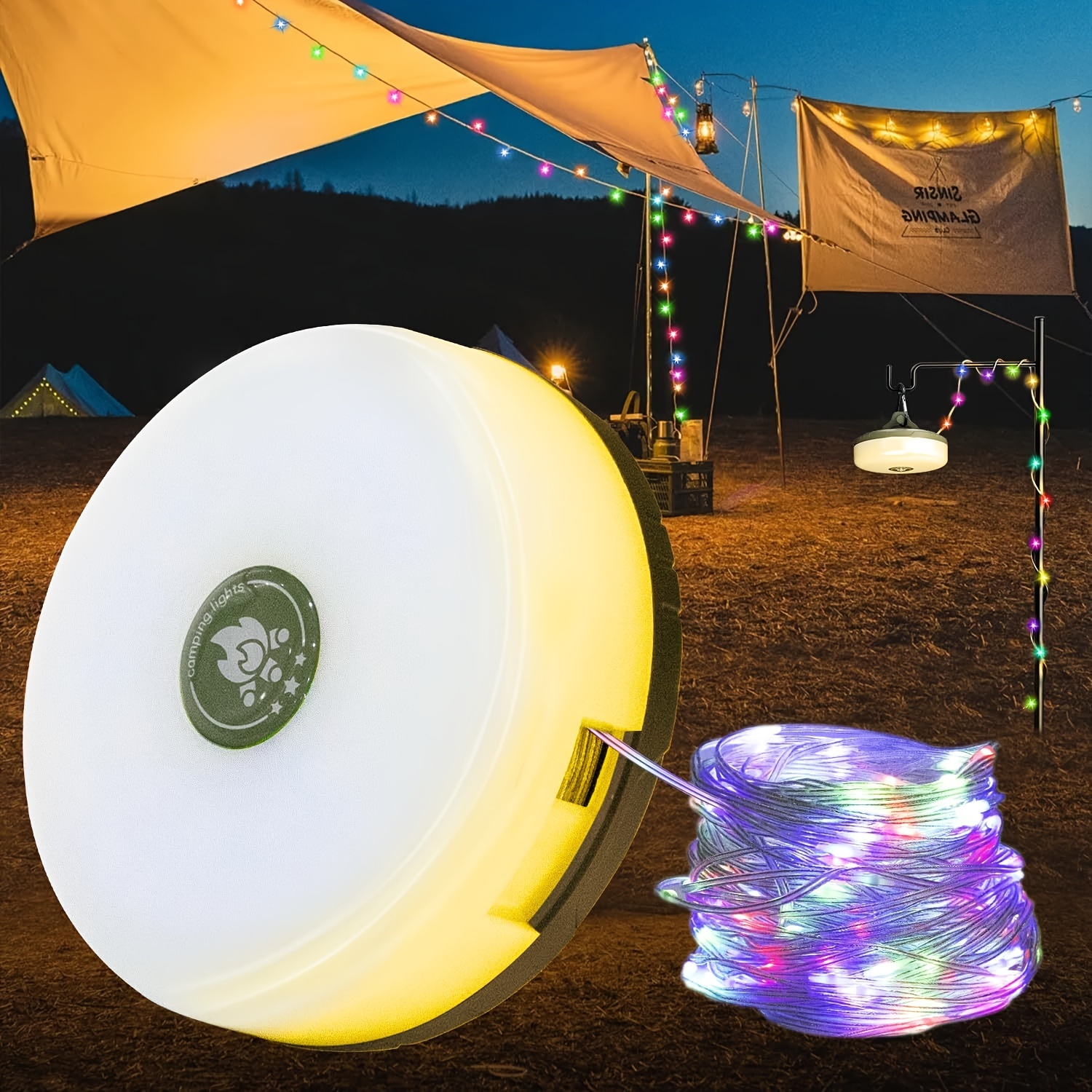 

Multifunctional Outdoor Camping Light, Lighting Camping Light, Tent Light, Retractable Light, Light String, Outdoor Multifunctional Camping Light String