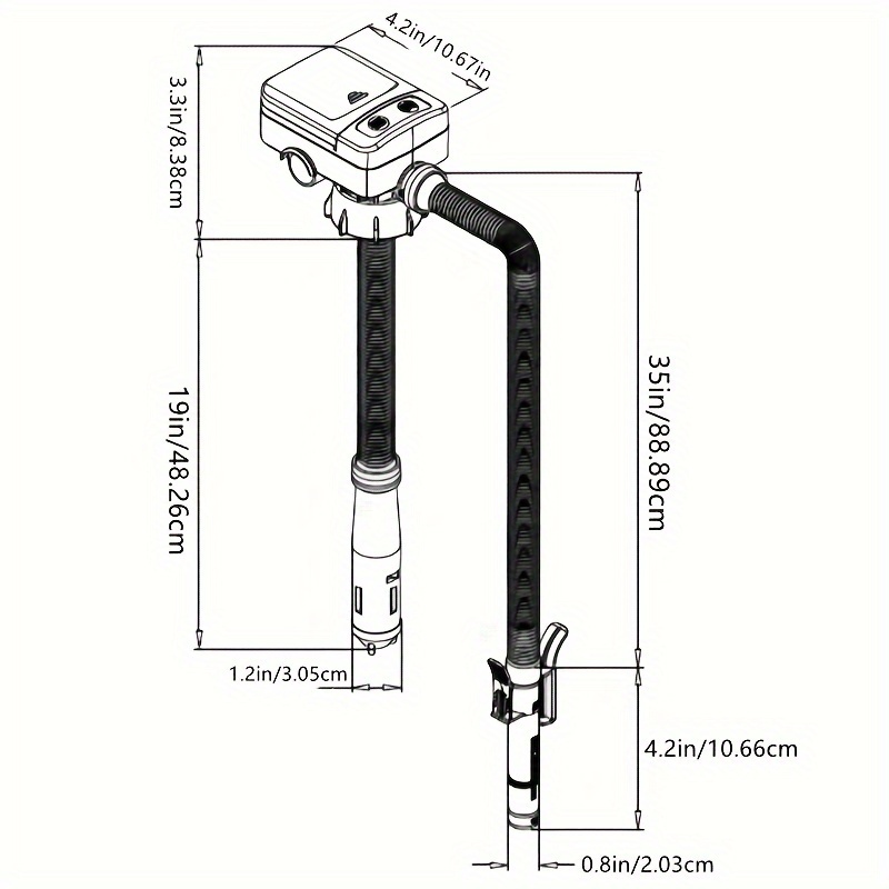 portable battery operated liquid transfer pump set 2 4 gpm high pressure oil pump for cars motorcycles outdoor equipment fuel water kerosene non   liquids batteries not included details 5