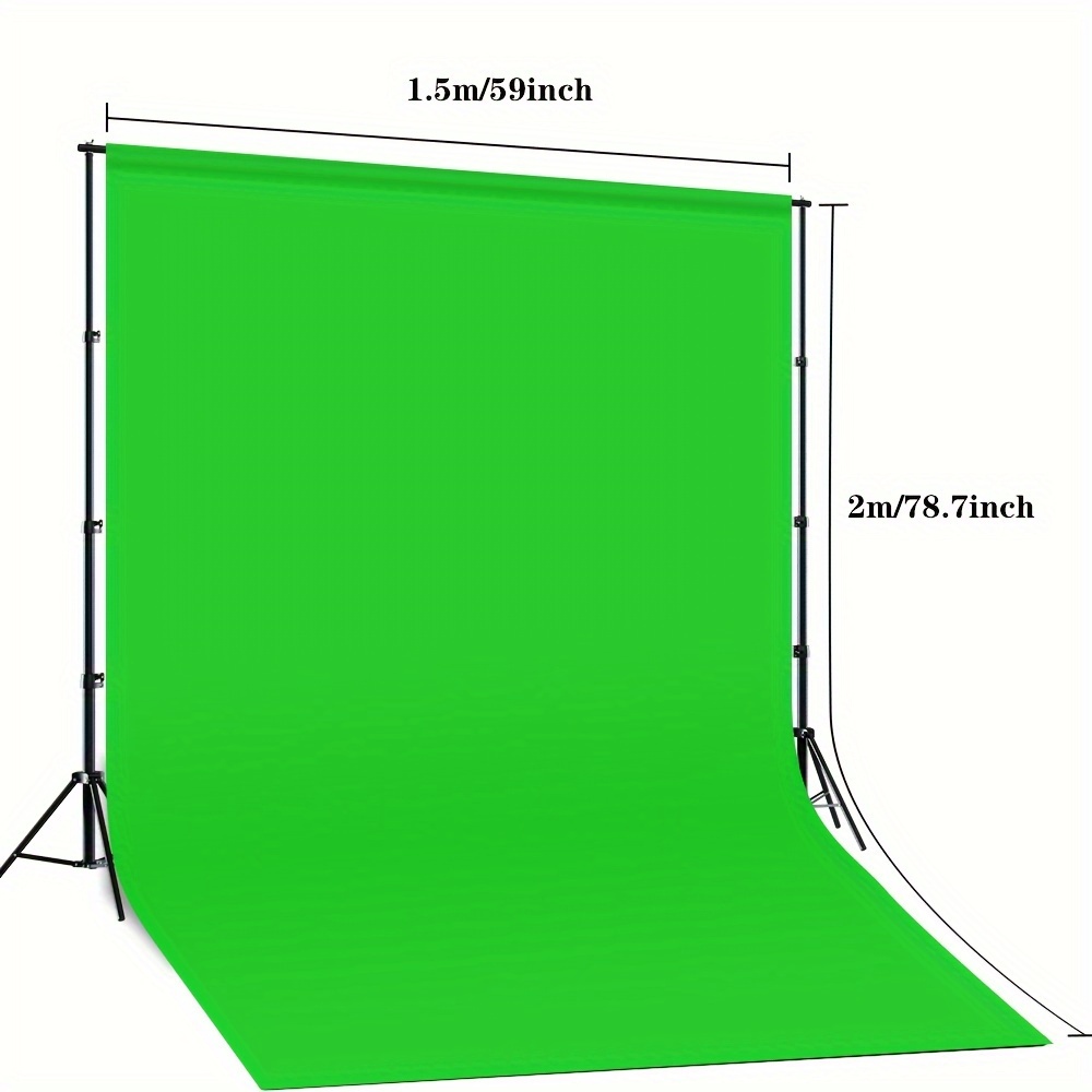 TEMU Weijieming 5x6.5ft Green Screen Backdrop - Polyester Photography Background For Video, Studio, Live Streaming & Editing