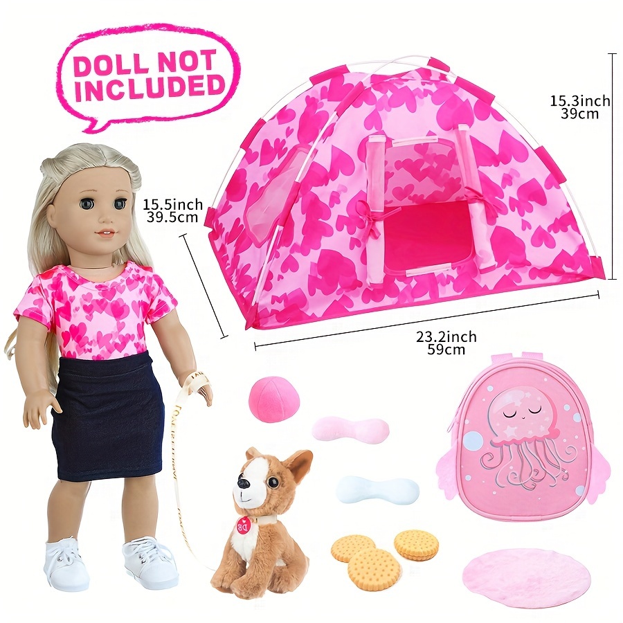 

18 Inch Baby Doll Clothing And Accessories Set Of 12 Pieces (excluding Dolls), Toy , Doll Backpacks, Doll House Accessories, Doll Tents, Toy Barbecue Props, House Play, Gifts, Boys, Girls