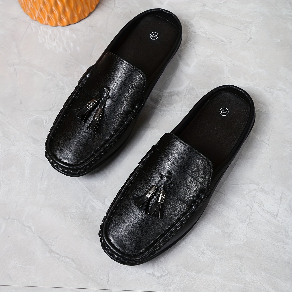 Half Slippers Slip Loafers Without Heels Lightweight