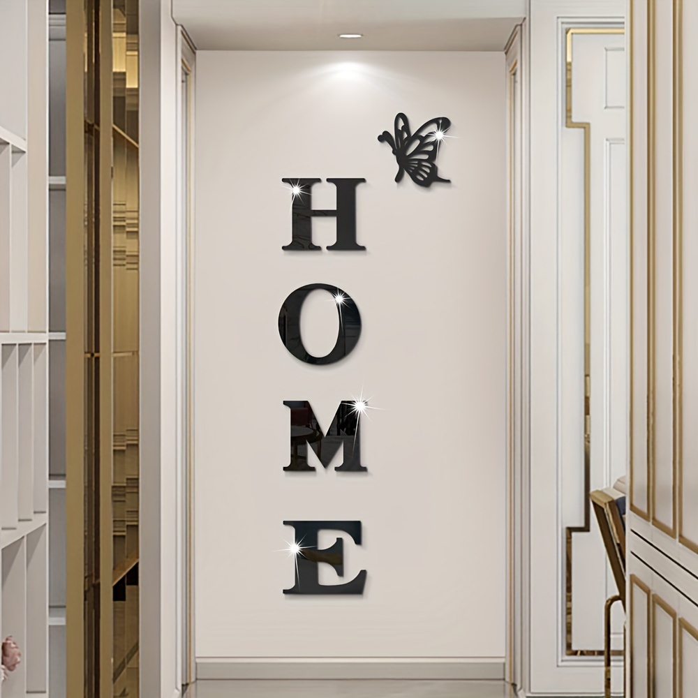 TEMU 1 Set Of Acrylic 3d Letters And Wall Stickers - Self-adhesive And Removable, , Suitable For Living Room, Bedroom, Kitchen Decoration, Ideal For,