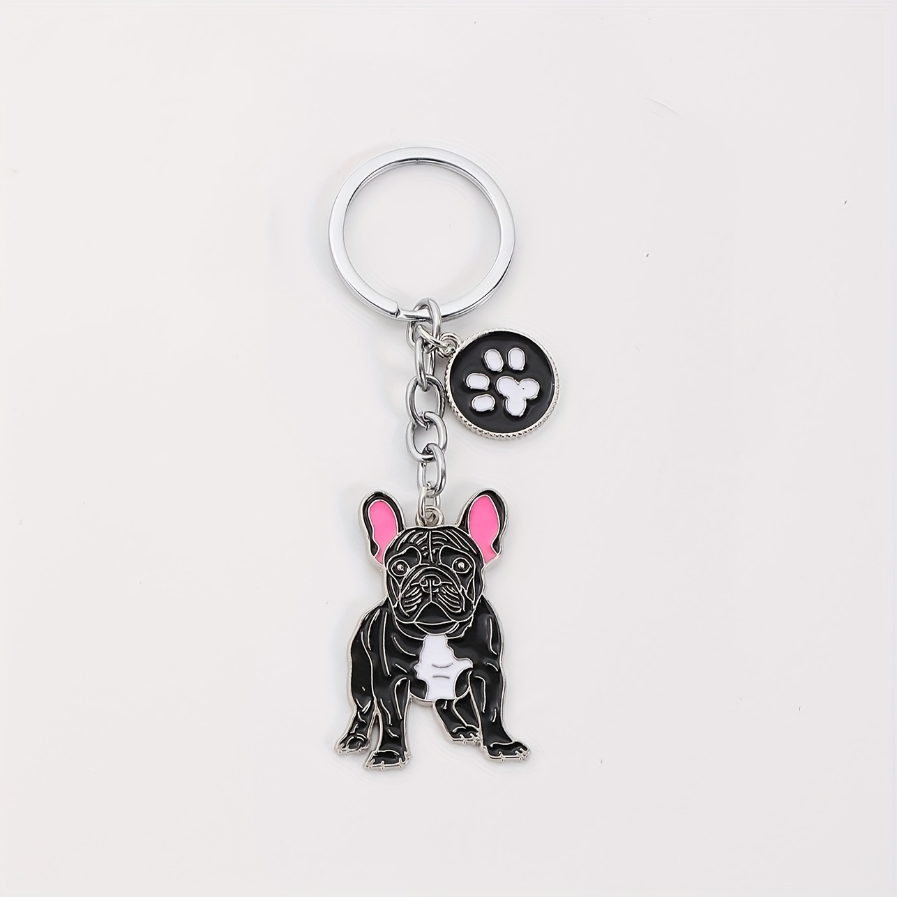 1pc Keychain Alloy Dog Shaped Metal Keychain Pendant, With Ring , For Valentine's Day, Men, Women, Bag, Backpack, Car Interior Decoration
