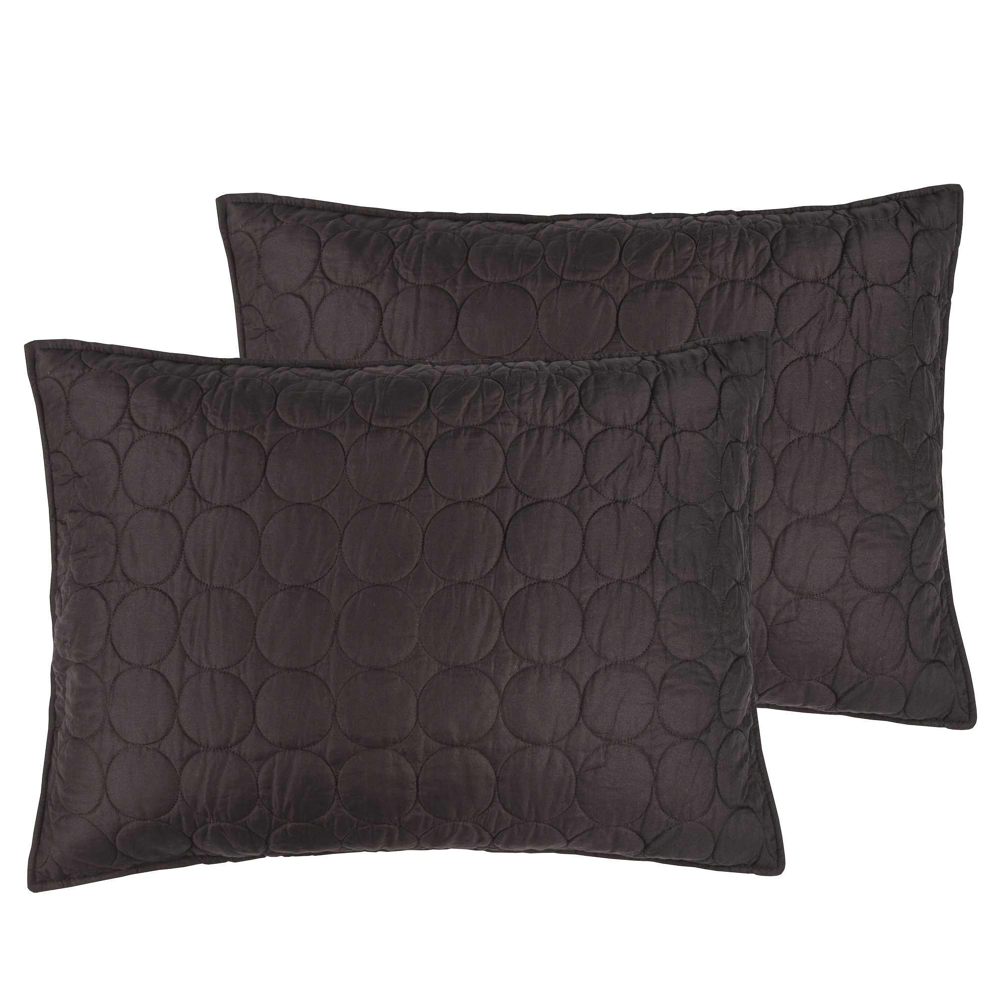 

2pcs Quilted Microfiber Pillowcases, Super Soft And Warm, Cozy Envelope Closure Pillow Cases, Dark Brown, 20x26 Inches - Ideal For Home Decor, Decorative Pillows