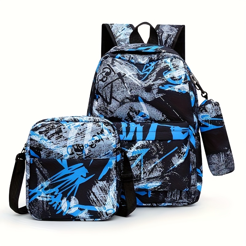 

Backpack Junior High School High School College Student Bag Casual Travel Computer Camouflage Backpack-3pcs Set