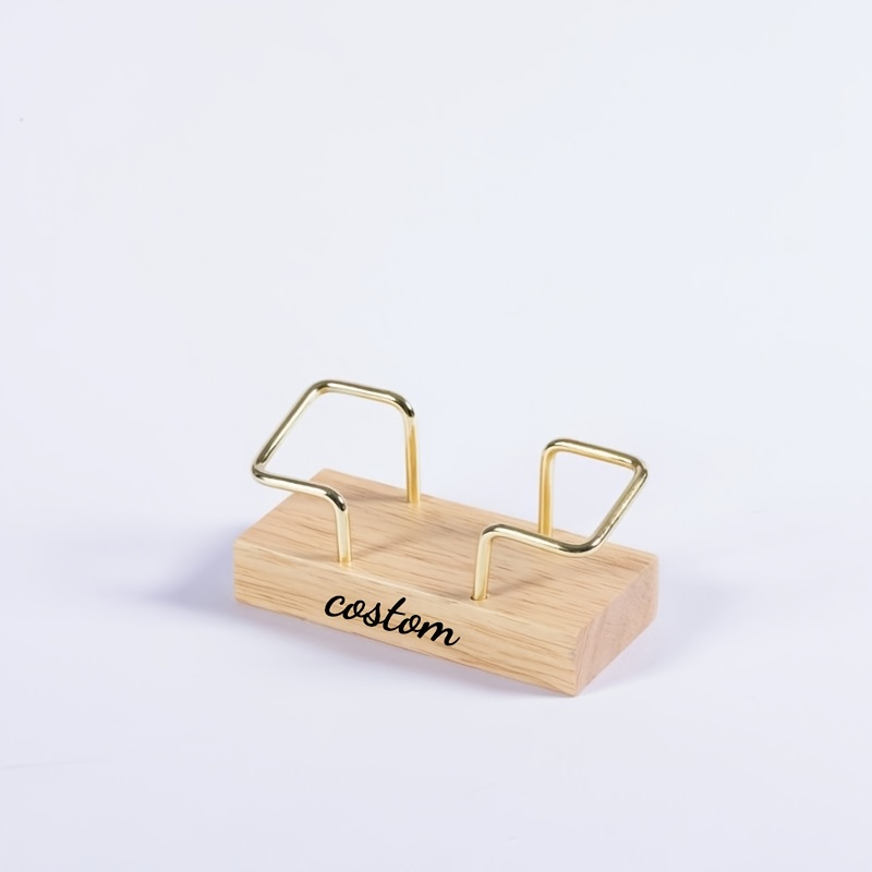 TEMU Personalized Custom Business Card Holder, Business Card Display Stand, Creative Desktop Card Holder Storage Box
