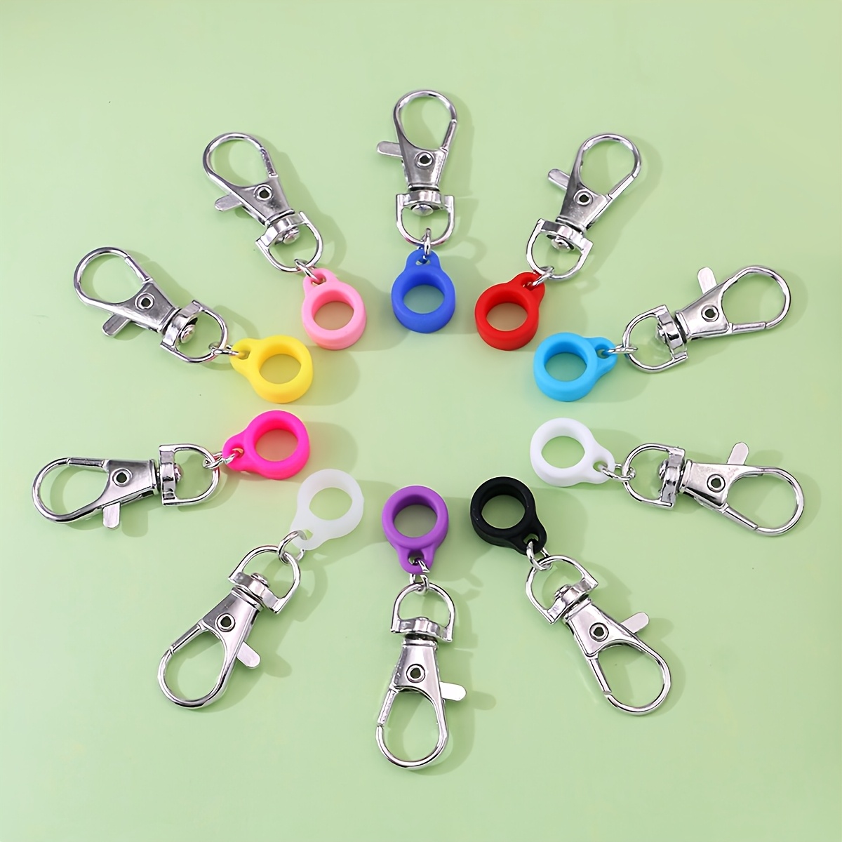 Image of 10pcs Of Pen Clips, Pen Holders, Badge Reels, And Metal Office Supplies - Includes Lobster Clasps And Converter Accessories.