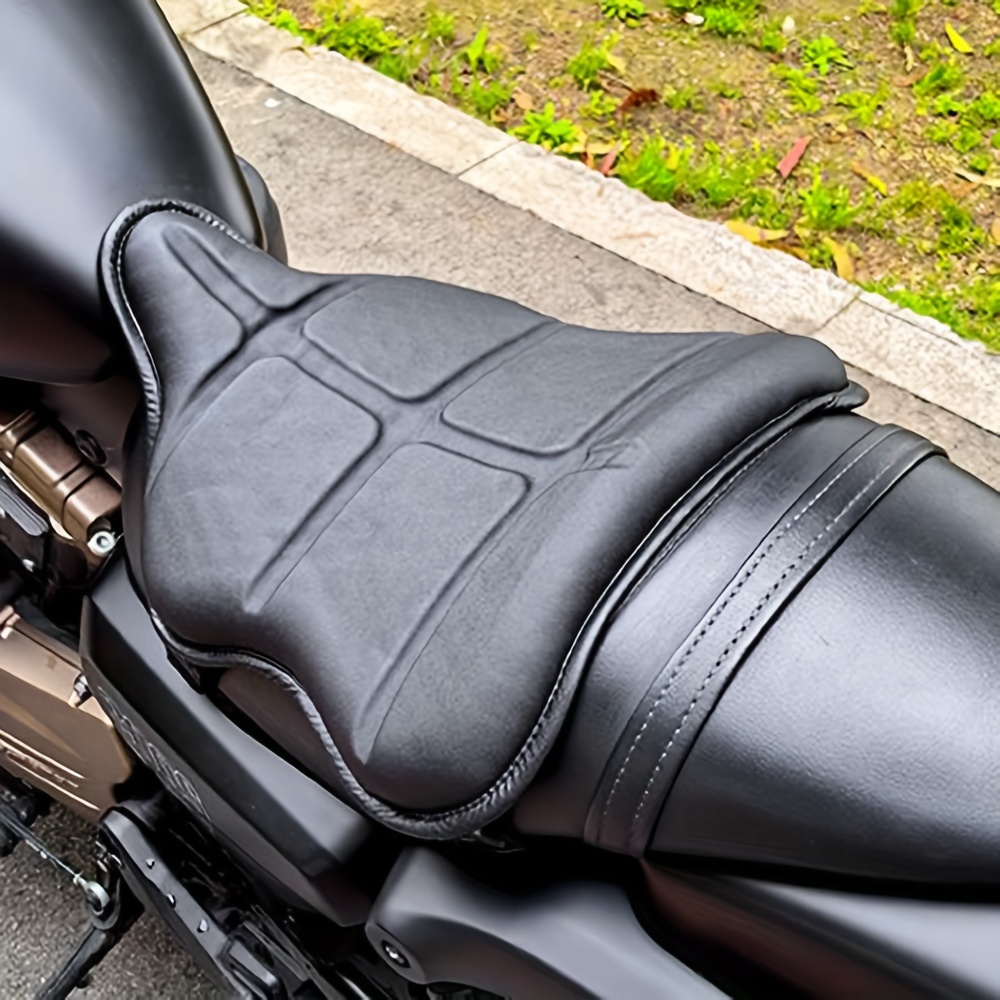 

Motorcycle Leather Gel Seat Cushion For Comfortable Travel, Highly Elastic And Non-slip Leather Long-distance Seat Cushion