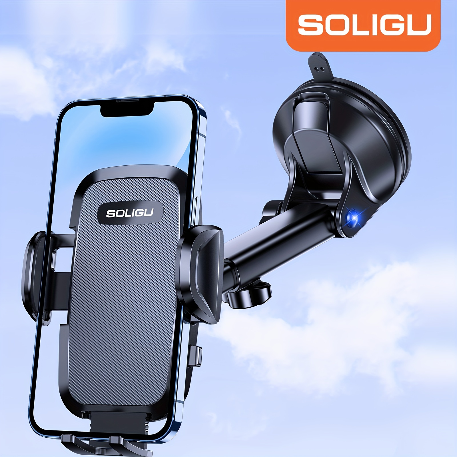 

Soligu Car Phone Holder Universal Upgraded Horizontally And Phone Car Compatible All Phones