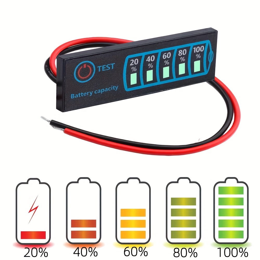 

Lcd Display Battery Capacity Tester For 1s-8s 18650 Li-ion Lipo Lithium 5-30v Lead Acid Batteries, Voltage Meter Module, 36v Max, No Battery Included, Hardwired Power Supply