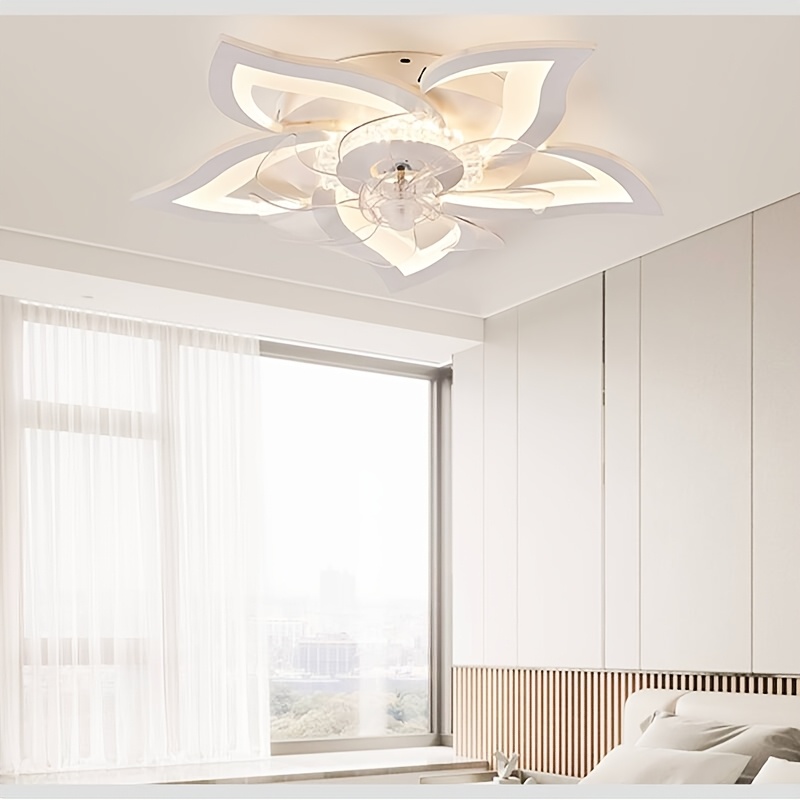 TEMU Ceiling Fan With Lights Remote Control, 6 3 Colors, Black Low Profile Flush Mount Ceiling Fan For Kitchen Bedroom Living Room