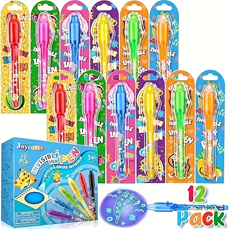 

Invisible Ink Pen With Uv Light For Kids, Party Favors For Kids 4-6 8-12, 12pcs Classroom Prizes School Supplies, Birthday Christmas Gift Toys Goody Bag Stuffers For Boys Girls