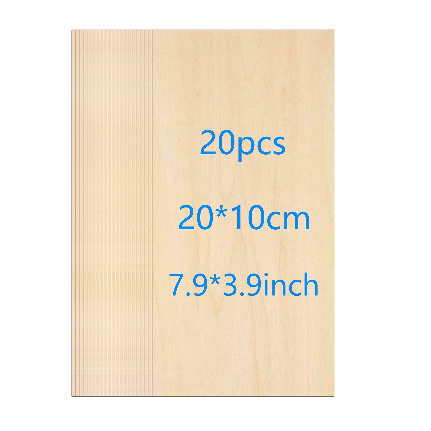 TEMU 20pcs Set Of Blank Wooden Boards, Perfect For Painting, Drawing, And Craft Projects. Ideal For Artwork, Home Decor, Crafts, And Creative Gifts,