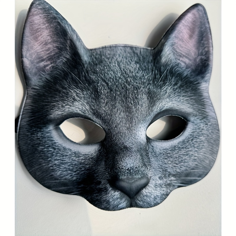 

Vivid And Cute Sexy Blue Cat Mask - Half-face Mask Dress-up Accessories For Role-play Costume Props, Bar Club Carnival Party Decoration Photography Props, And Stage Performance Accessories