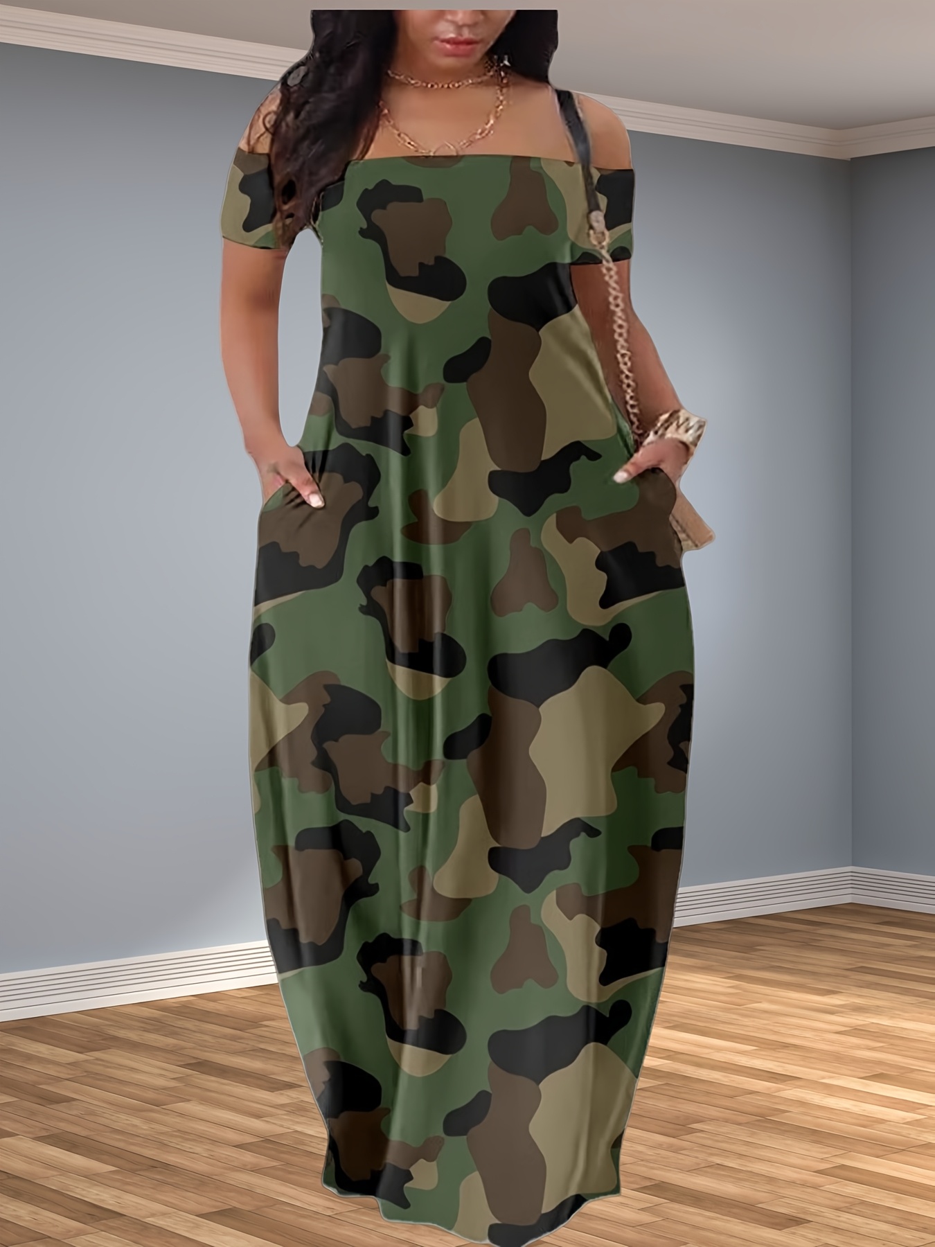 chinese dress ladies Camouflage Dresses – Johnny Dan Shop main image 1