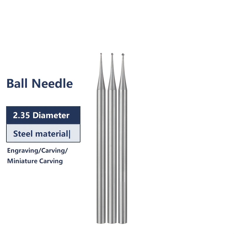 TEMU 2.35 Shank Ball Needle Nuclear Carving Micro-carving Electric Carving Knife Universal Standard Shank Diameter Nuclear Carving Micro-carving