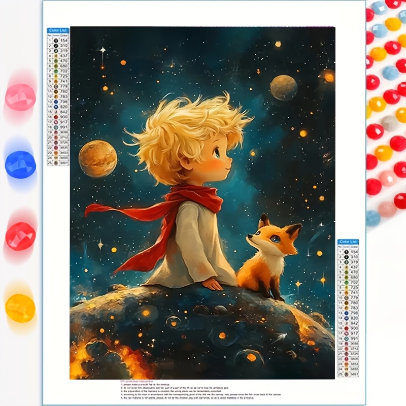 

1pc 5d Diamond Painting Set, Prince And Fox Cartoon Theme Under The , Round , Diy Home Decoration, 30x40 Cm/11.8 Inches X 15.8 Inches, Suitable For Wall Decorations And Desktop Placement, A Gift