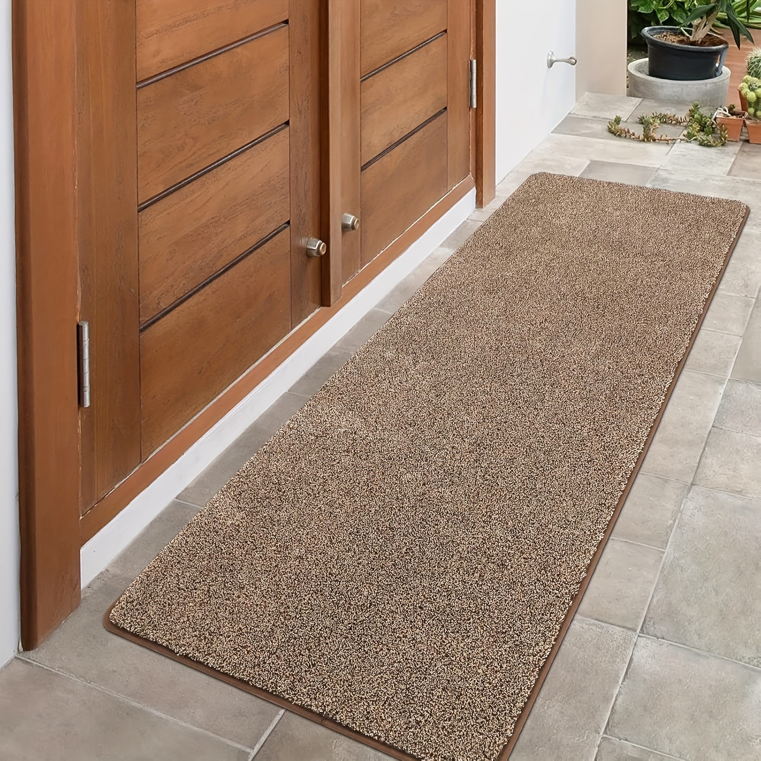 TEMU Indoor Outdoor Doormat 34"x71" Soft Absorbent Inside Door Mat Front Doormats Low Profile Entrance Mats For Dogs Non Slip Welcome Doormats For