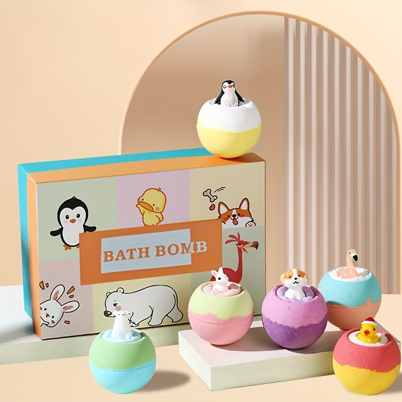 

Animal-themed Set With Miniature Figures, Soothing Aromatherapy For Relaxing Bubble Baths, Birthday Gift, Home Spa Bathroom Essentials