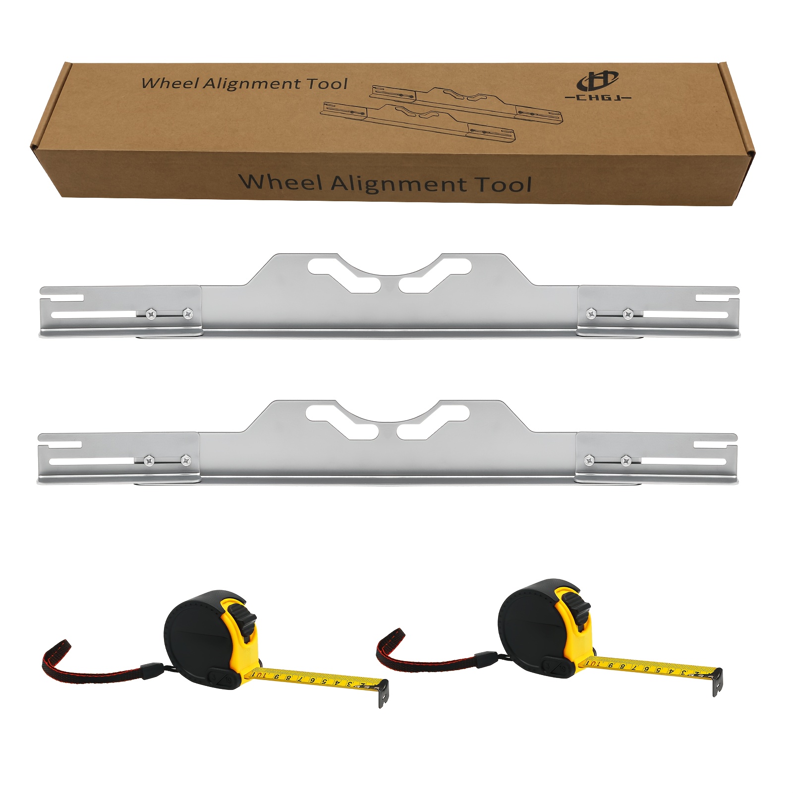 TEMU Wheel Alignment Tool With Tape Measures, Heavy Duty Toe Alignment Tool Plates, Car Front End Alignment Tool, Fast & Accurate Car Alignment Tool Kit