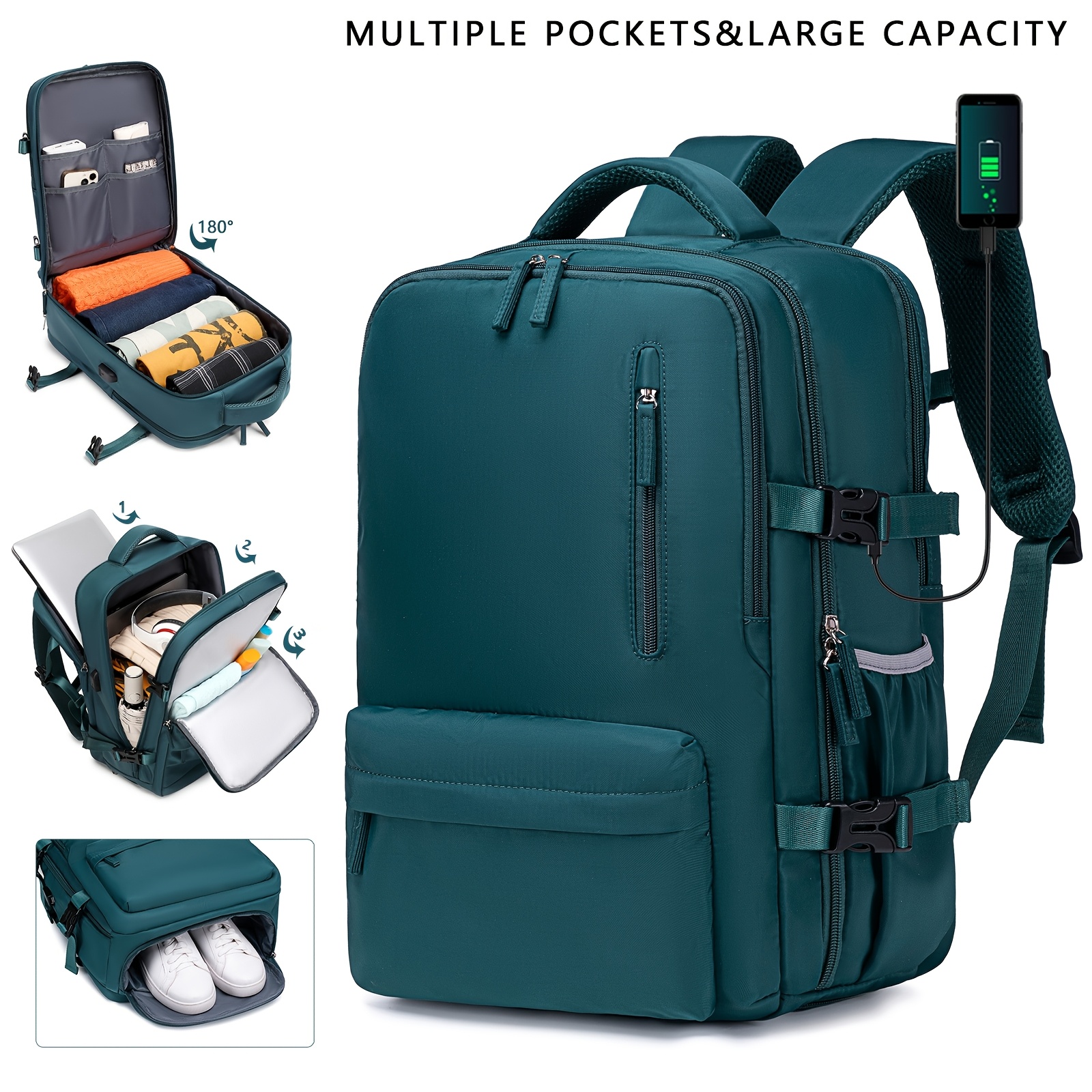 a large capacity travel backpack for work suitable for business air travel with   6 inch laptop compartment designed for tablets laptops and additions