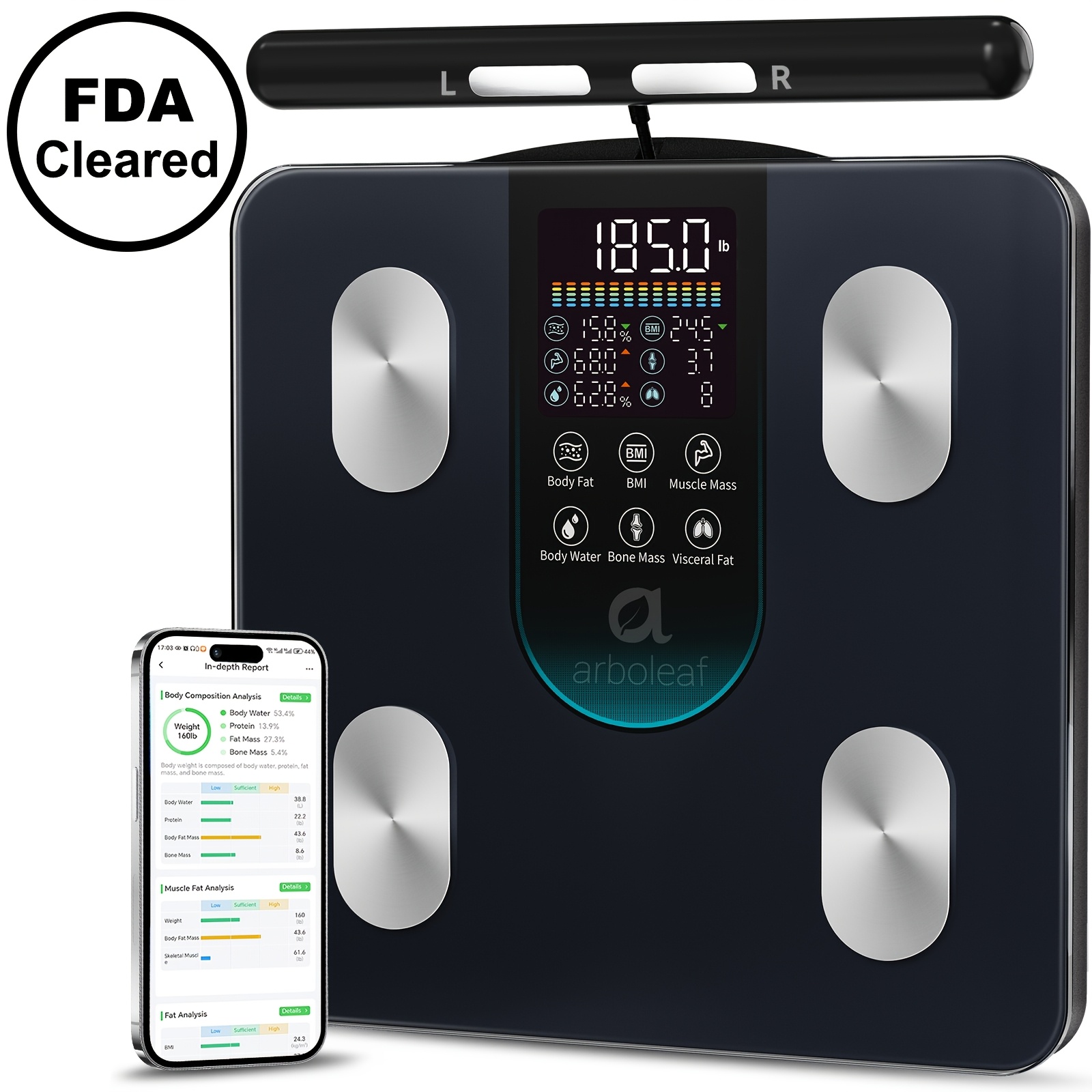Dark Blue Body Fat Scale