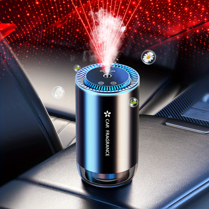 

Portable Rechargeable Car Dual-use Aromatherapy Diffuser Aromatherapy Machine Containing A 50ml Bottle Of Ocean Scented Perfume With Colored Lights And Light Projection