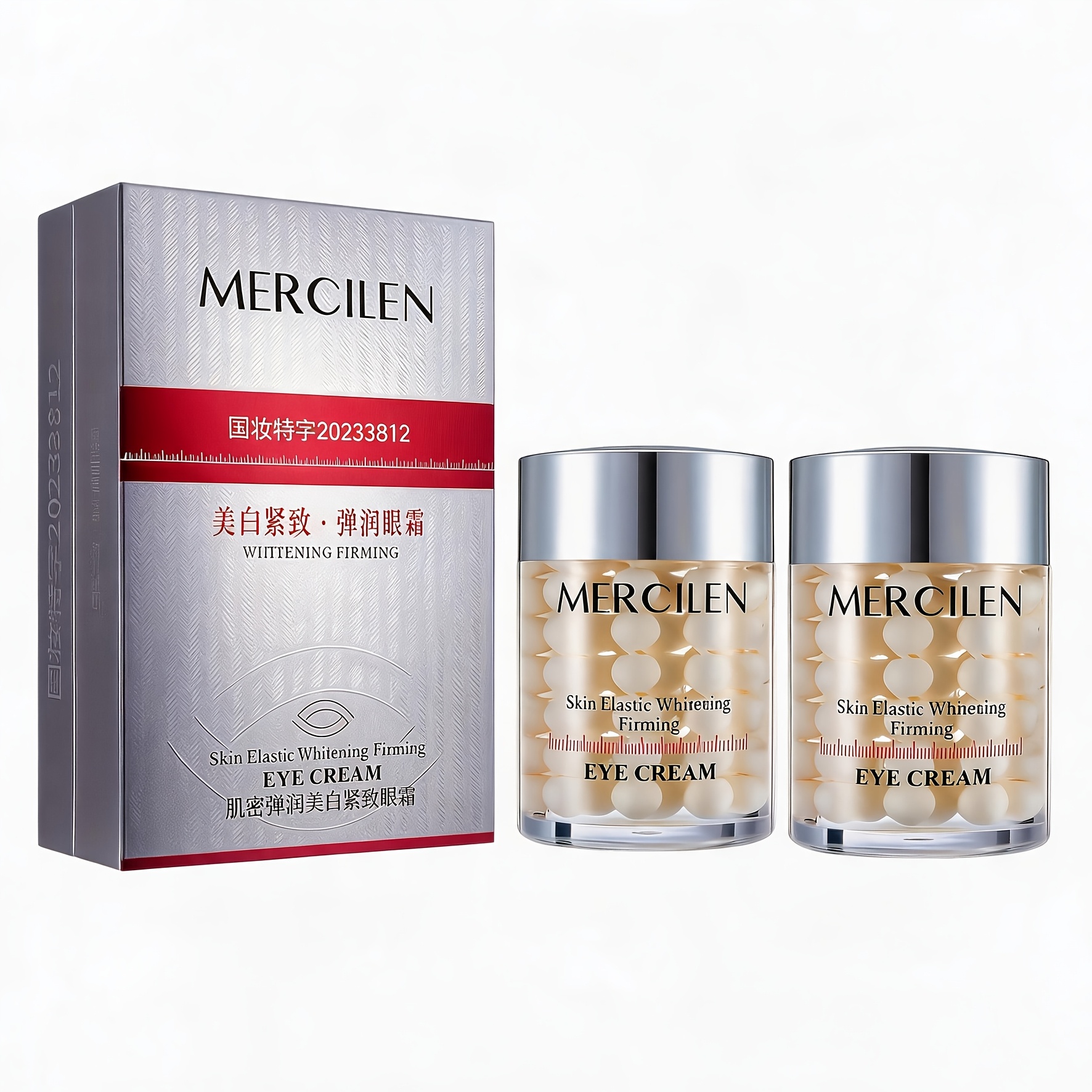 Image of Mercilen Firming Eye Cream, Containing Collagen And Hyaluronic Acid To Moisturize The Skin And Lift , Making Them More . Suitable For Daily Eye Base Care And All Skincare Types, Skincare, 2 Boxes/120g