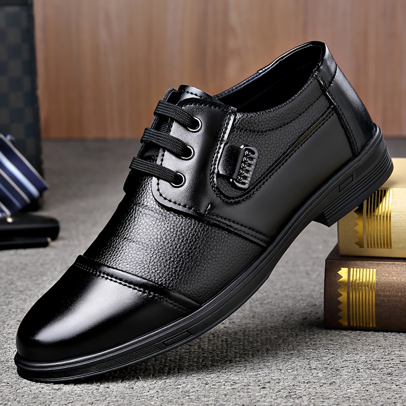 Zapatos cómodos de negocios casuales, zapatos de hombre con cordones de caña baja, mocasines premium elegantes, versátiles para ocasiones formales