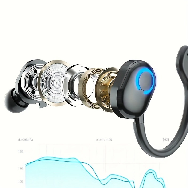Ruihongxing Long-Lasting Wireless Earbuds with HD Voice Calls, Rechargeable Battery, 5, 0mm Driver & Noise Cancellation, USB-C Charging, Compact Design for Business, Gym, Travel - Black & White, Wireless Earbuds for Phone, Workout Headphones, Sleek Headphones, Durable Headphones