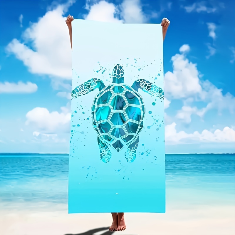 

1pc Turtle Oversized Beach Towel- Lightweight, Quick Drying Beach Towel