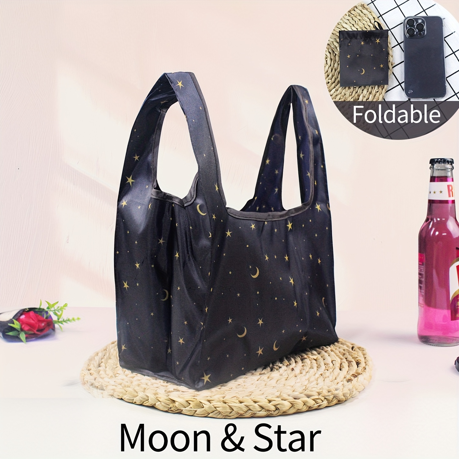 Reusable Grocery Bags, Shopping Bags, Foldable Portable Durable Oxford Cloth Tote Bags
