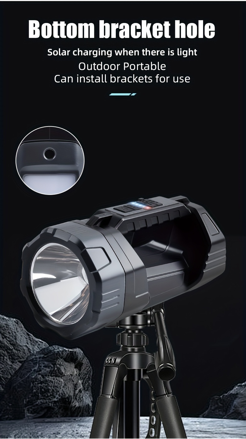 high power and ultra large portable multifunctional led solar camping light ip44 rechargeable flashlight suitable for outdoor hiking and camping usb charging non water resistant Product details 13