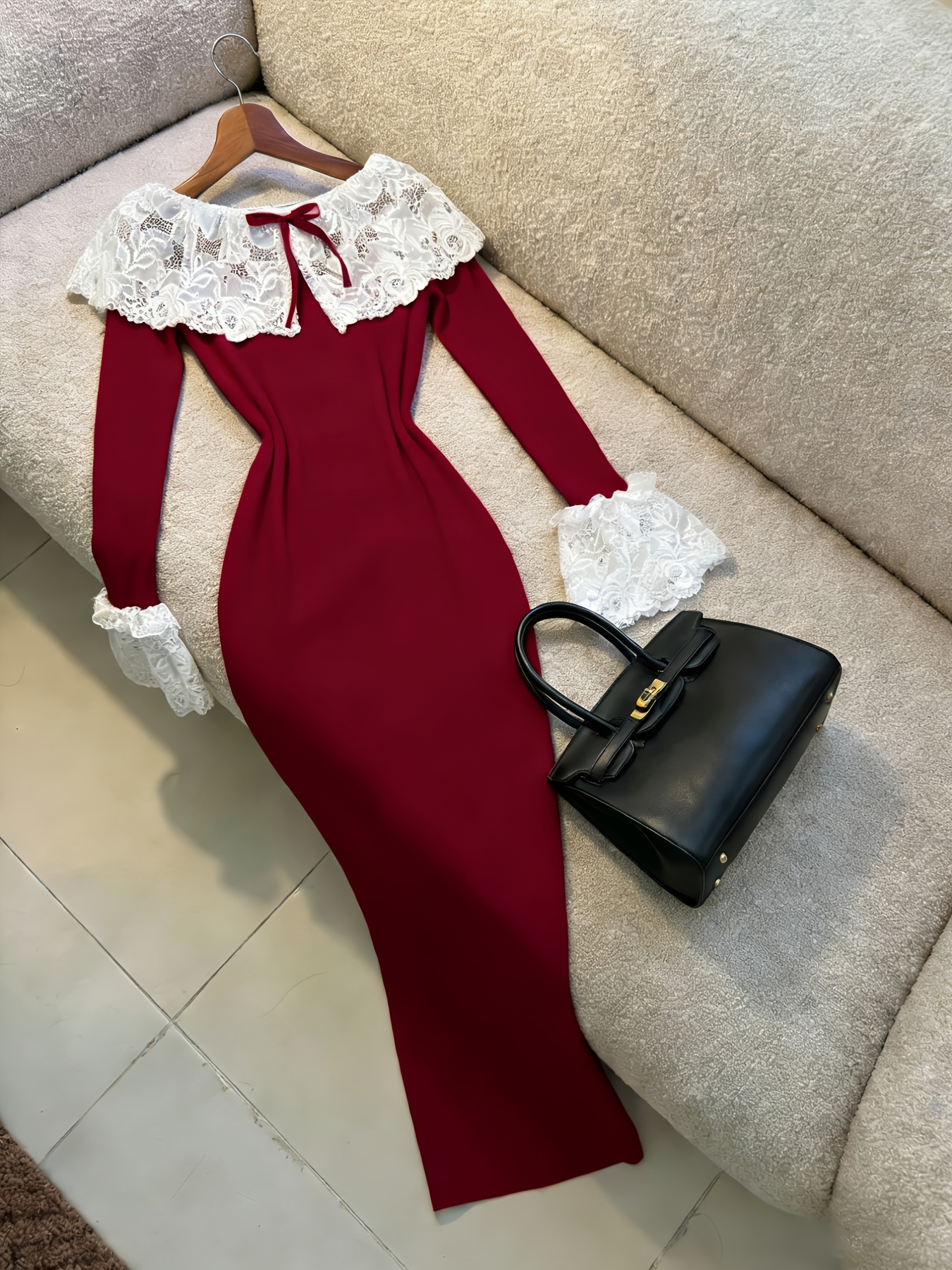 short hot pink dress Lucca One Shoulder Organza Bodycon Mini Dress main image 1