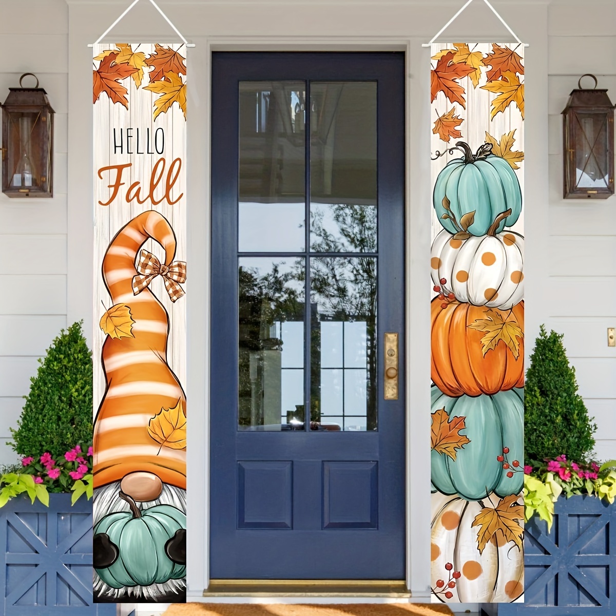 

Fall" & - 2pcs Set, Signs For , Seasonal Decor, Polyester, 12x70.8