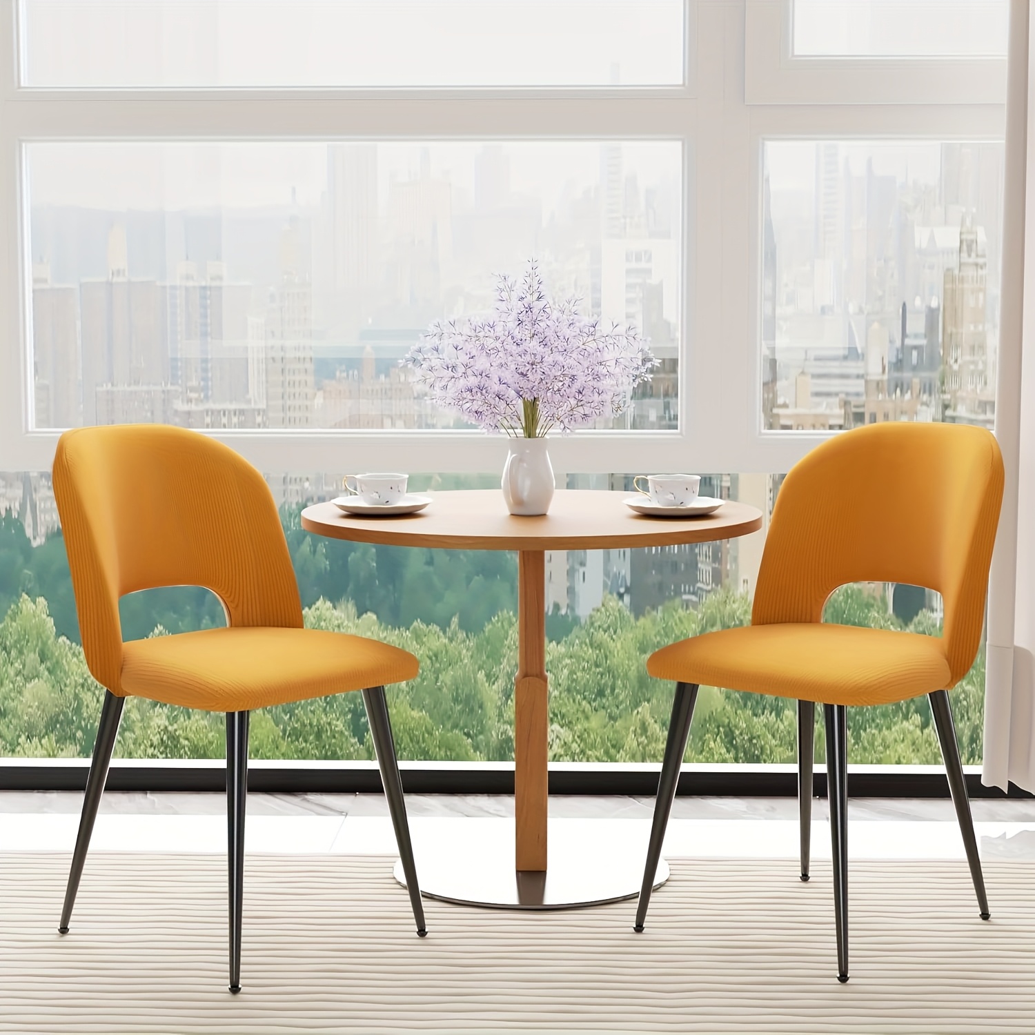 TEMU 2pcs Dining Chairs, Kitchen Chairs With Velvet, Chairs Living Room Chairs Dining Chairs, Comfortable Backrest, , Metal Chair Legs, Suitable For