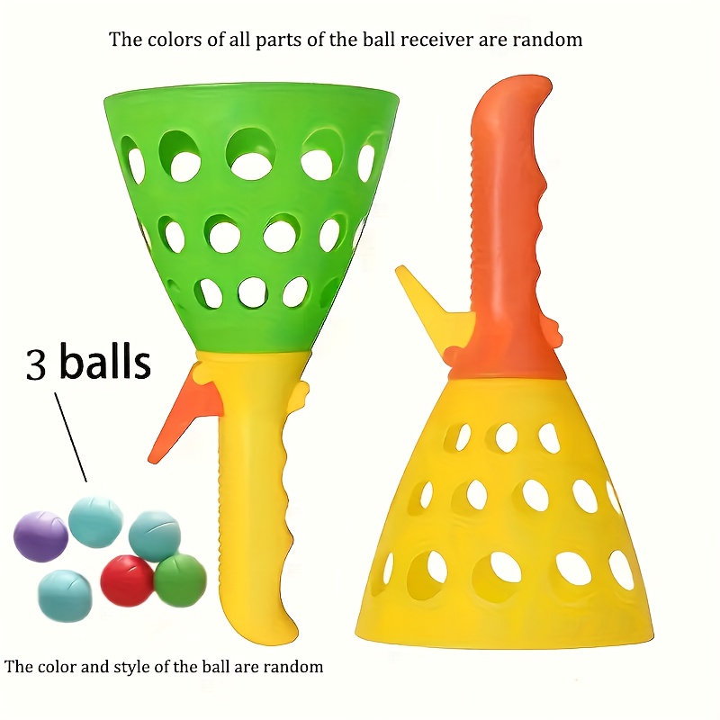 Image of 1set Launch And Catch Ball Game With 2 Catch Launcher Baskets And 3 Balls Outdoor Indoor Games Activities For Kids Birthday Party Favors Gifts , Random Color