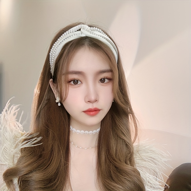 1pc elegant vintage style pearl headband pearl - Temu Oman